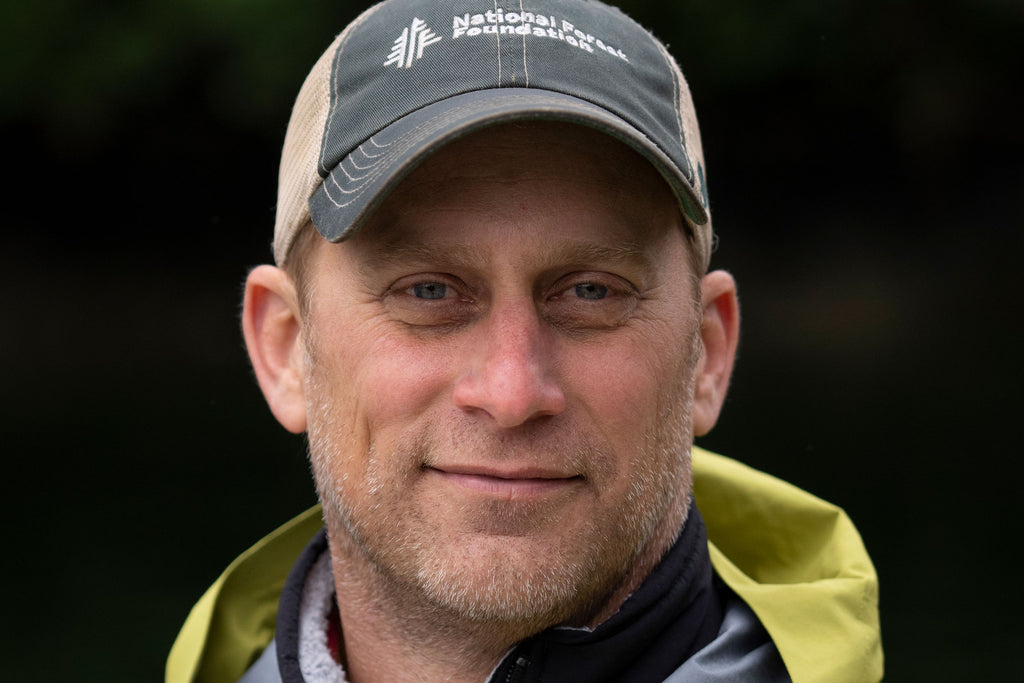 A photograph of National Forest Foundation Pacific Northwest and Alaska Director Patrick Shannon who spoke with Seattle artist and photographer Lars Gesing about trails-reopening in the Columbia River Gorge after the Eagle Creek Fire.