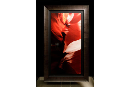 A framed Antelope Canyon picture hangs in Lars Gesing's Seattle photography art gallery.