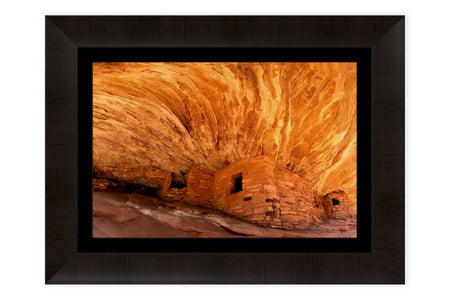 A framed picture of the House on Fire Anasazi dwelling in Bears Ears Monument.