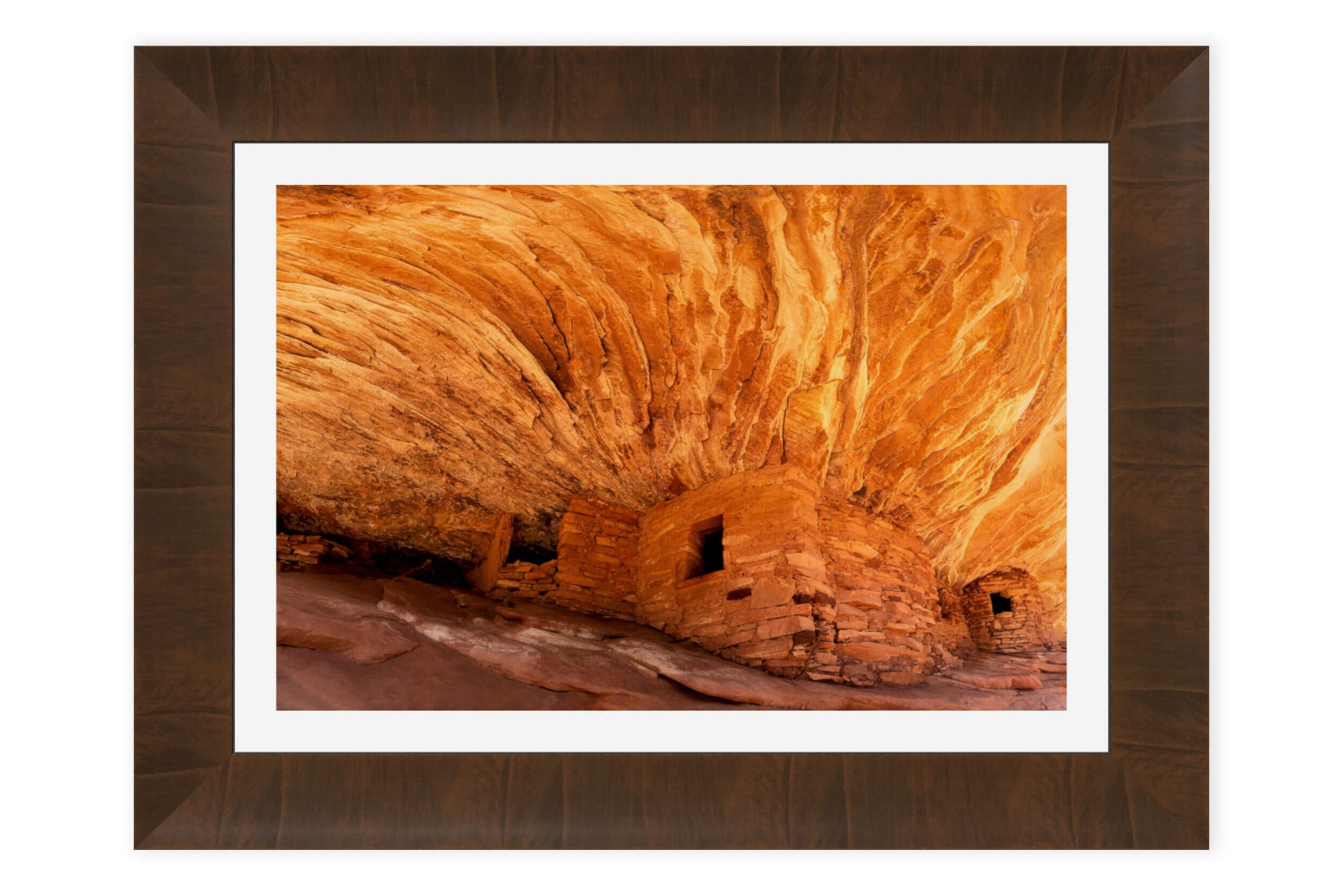 A framed picture of the House on Fire Anasazi dwelling in Bears Ears Monument.