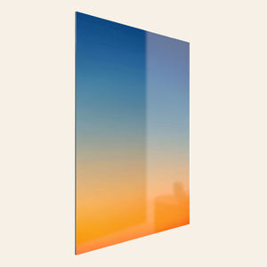 This TruLife acrylic piece of Big Sur Wall Art showcases a sunset photo.