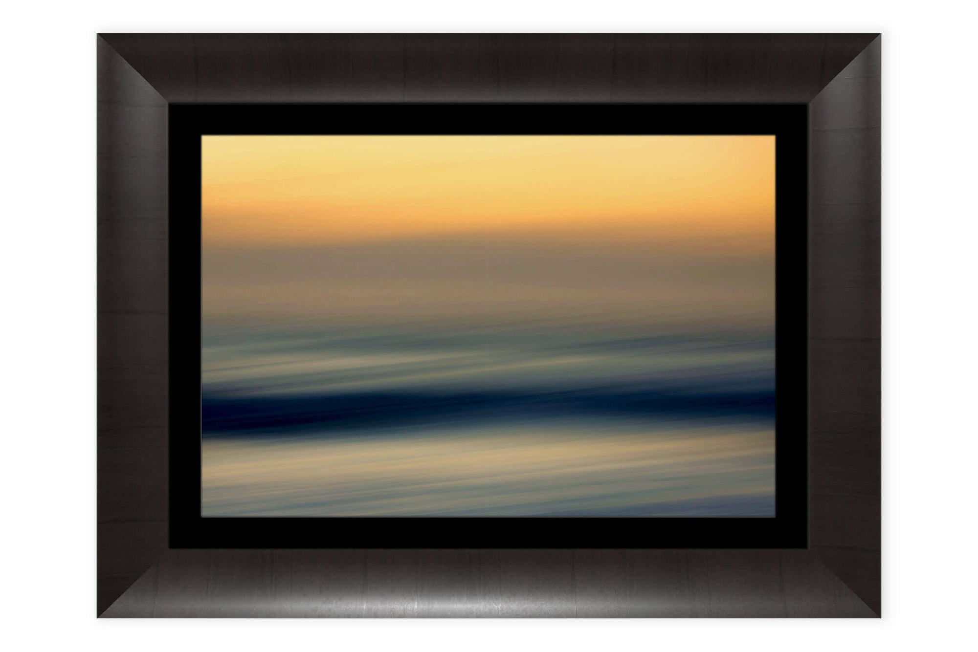 A framed abstract sunset picture photographed in Big Sur, California.