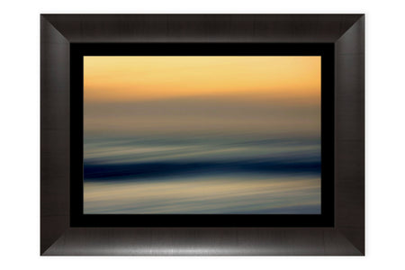 A framed abstract sunset picture photographed in Big Sur, California.