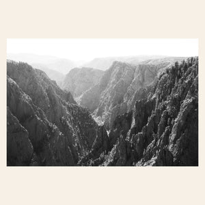 A piece of Colorado art shows a photo of the Black Canyon National Park in Gunnison.