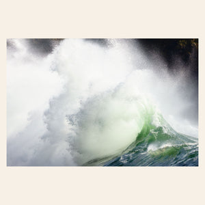 A piece of Washington wall art shows the waves at Cape Disappointment.