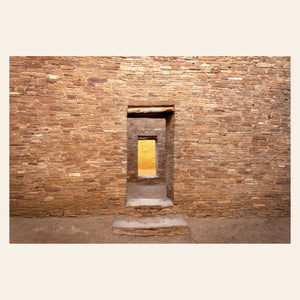 A piece of New Mexico art shows a Chaco Canyon photo.