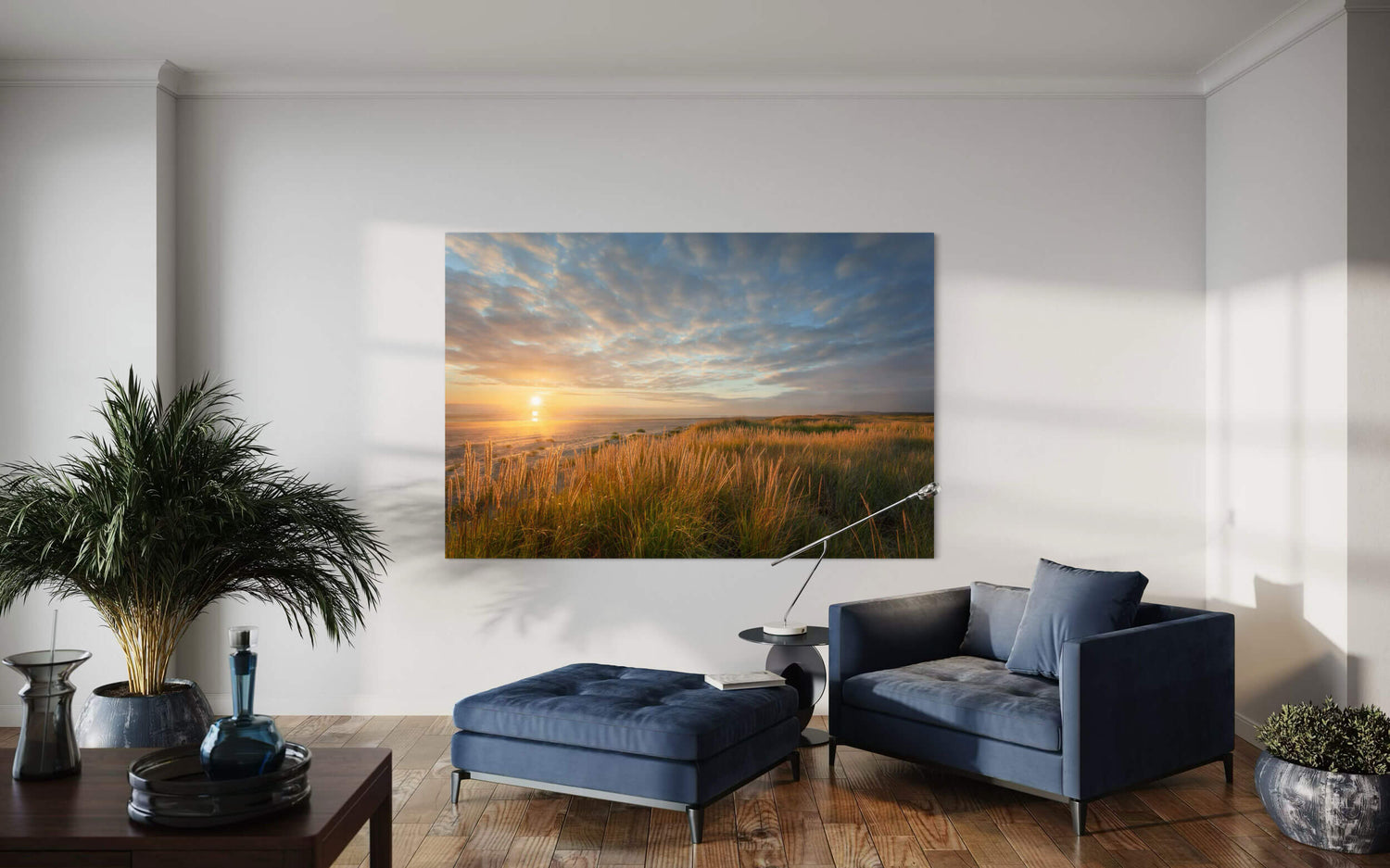 A Copalis Beach picture from near Ocean Shores hangs in a living room.