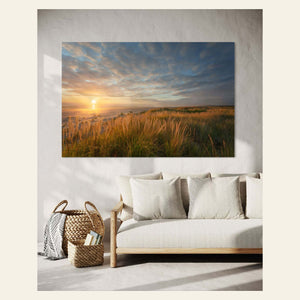 A Copalis Beach picture from near Ocean Shores hangs in a living room.