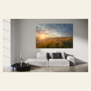 A Copalis Beach picture from near Ocean Shores hangs in a living room.