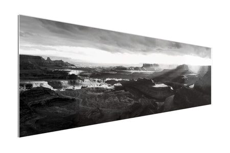 A TruLife acrylic black and white panorama Dead Horse Point State Park picture.