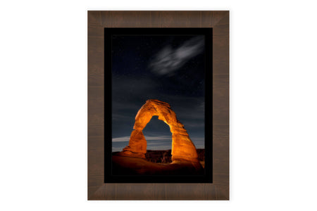 A framed Delicate Arch picture from Arches National Park in Moab, Utah.