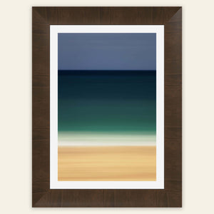 A framed abstract Kauai beach picture.