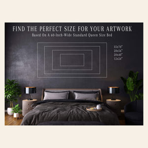 Use this guide to figure out how to choose the right size art for your space.