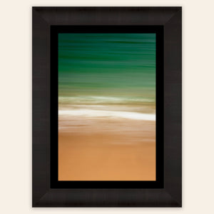 A framed abstract Kauai water ocean photograph.