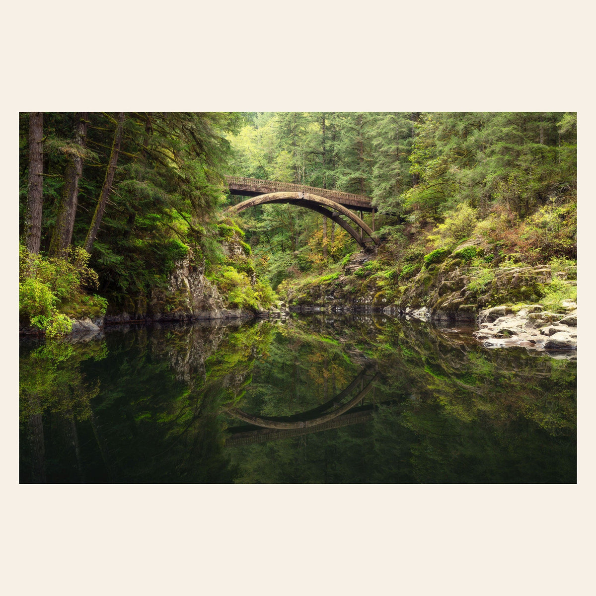 A piece of Washington art shows a Moulton Falls photo.