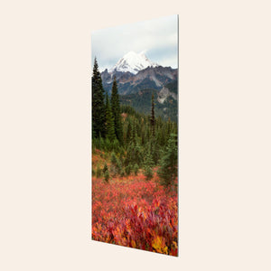 This TruLife acrylic piece of Seattle wall art shows the Mount Rainier fall colors.