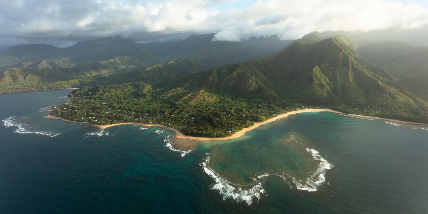 A Ke'e Beach picture taken on a Napali Coast Helicopter Tour in Kauai.