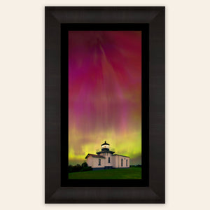 A framed Washington Northern Lights photography print for sale.