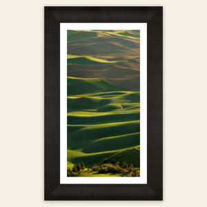 A framed fine art nature photography print shows a Palouse picture.