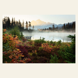 A fine art nature photography print for sale of Picture Lake at Mount Baker near Artist Point.