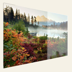 A TruLife acrylic fine art nature photography print for sale of Picture Lake at Mount Baker near Artist Point.