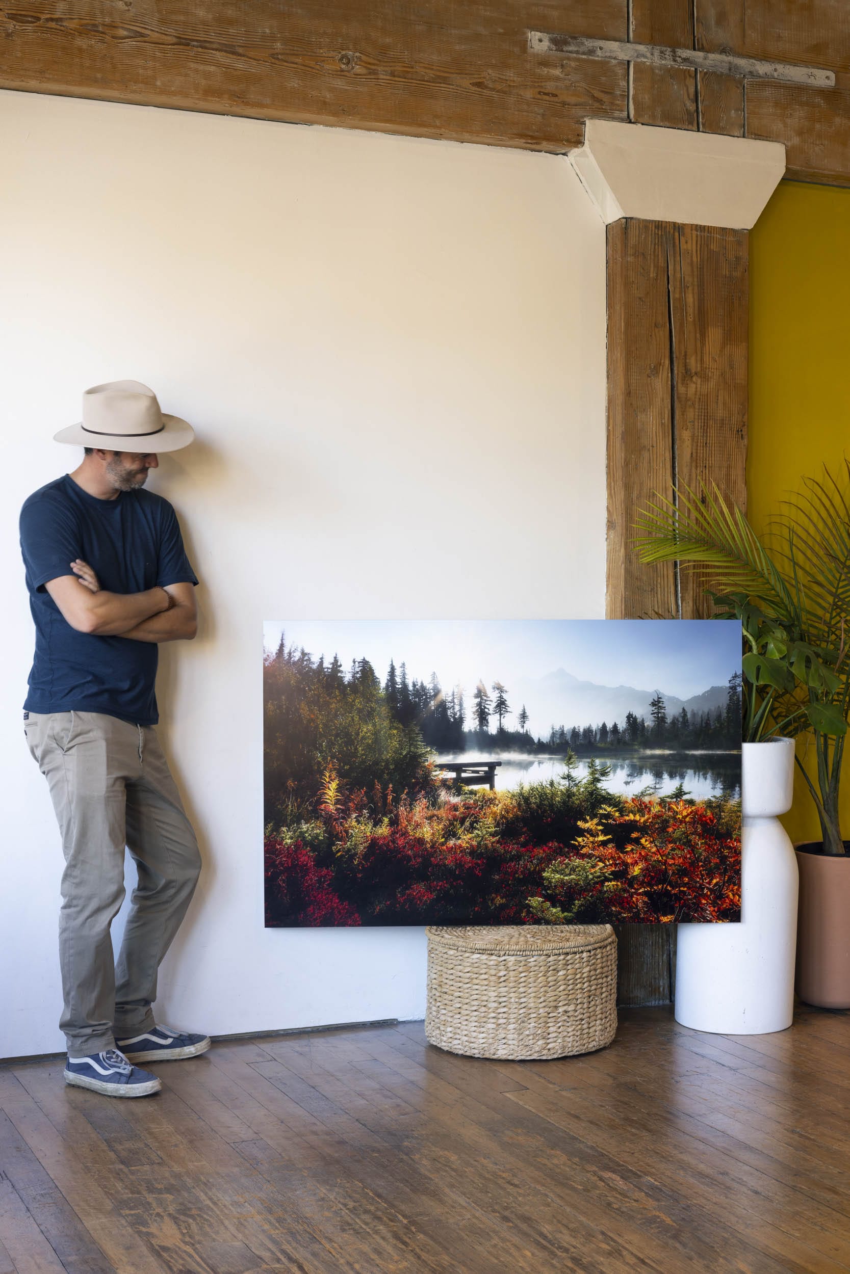 Lars Gesing, a West Seattle artist, and his fine art photograph Elysium, an image of Picture Lake.