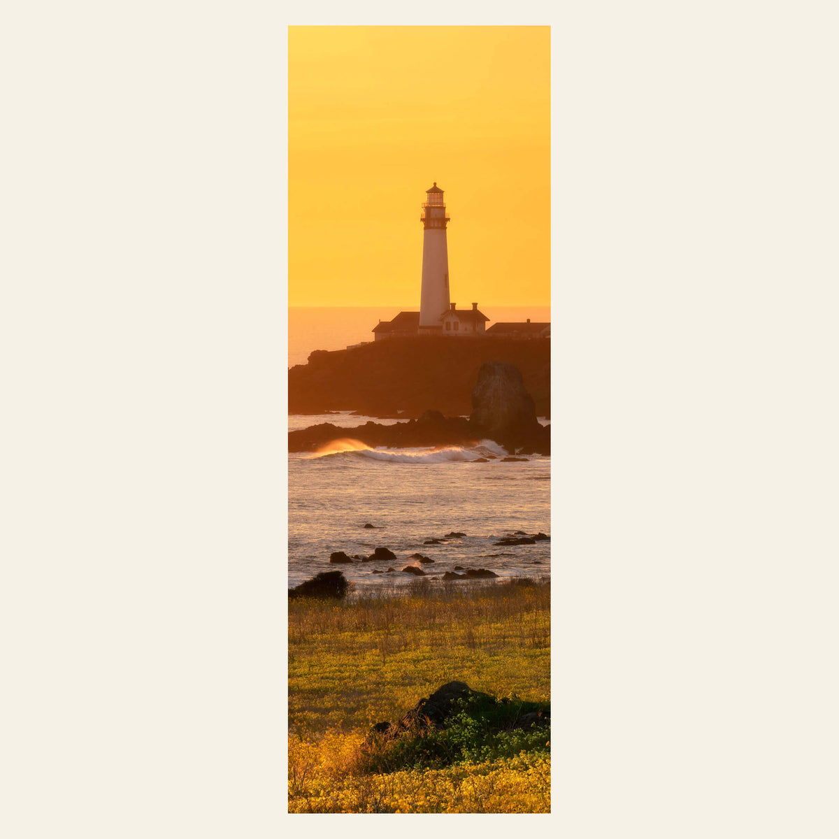 A sunset picture from Pigeon Point Lighthouse in Northern California.