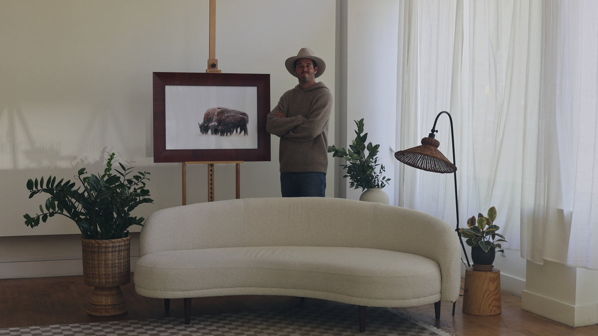 West Seattle artist Lars Gesing shows his popular bison artwork FAMILY BONDS.