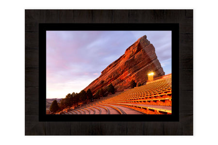 A framed Red Rocks Amphitheater picture from Denver, Colorado.