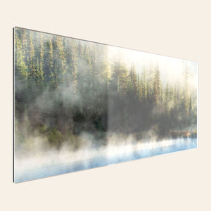 A TruLife acrylic piece of Mount Rainier art showing Reflection Lakes.