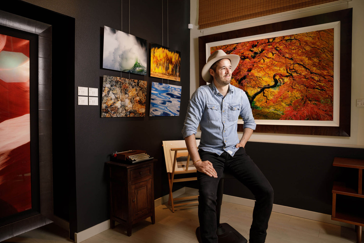 Artist Lars Gesing in his West Seattle photography gallery.
