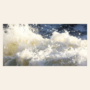 A piece of Big Sur ocean art shows waves at Shark Fin Cove.