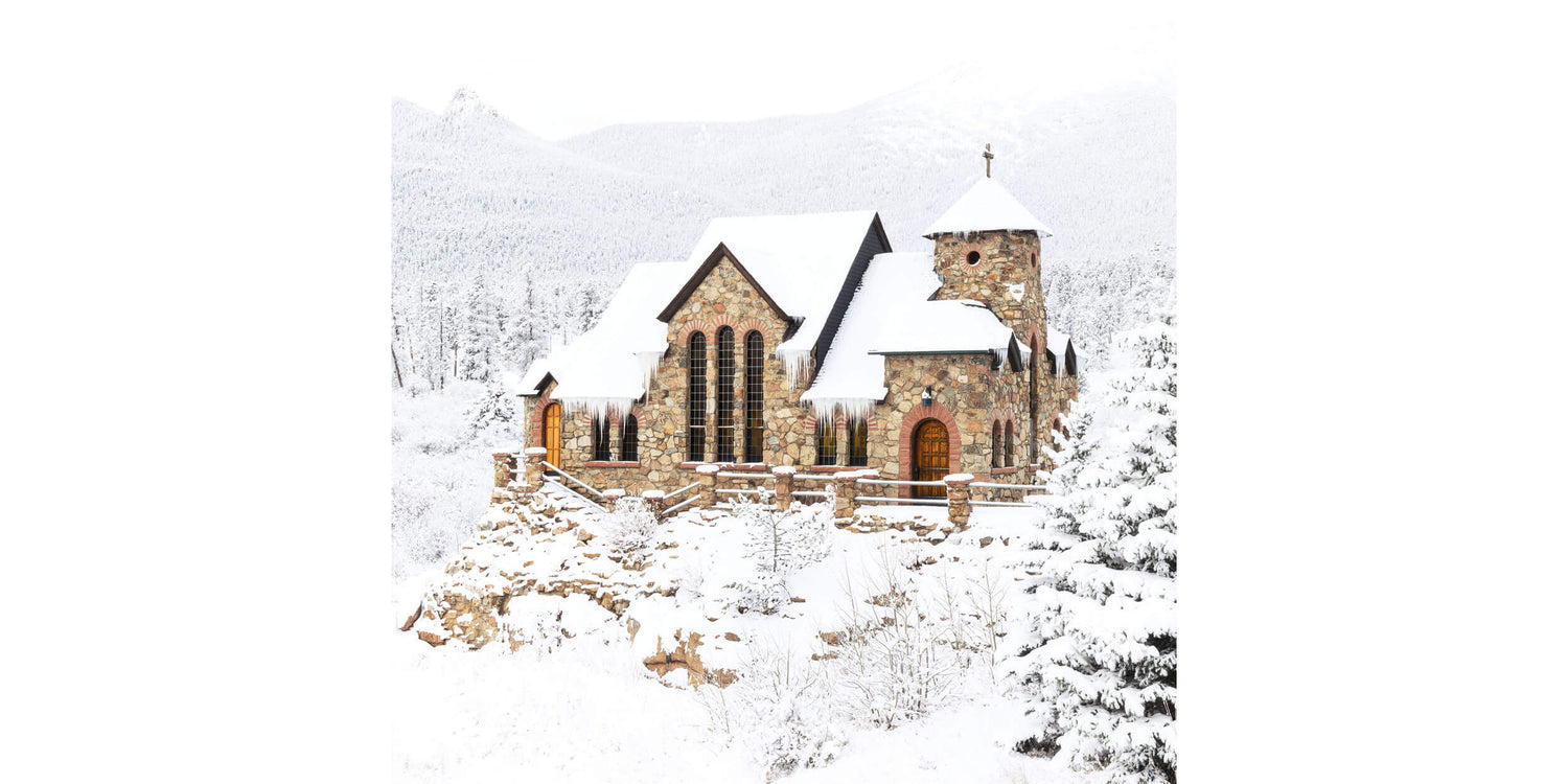 A picture of St. Malo's Chapel near Estes Park, Colorado.
