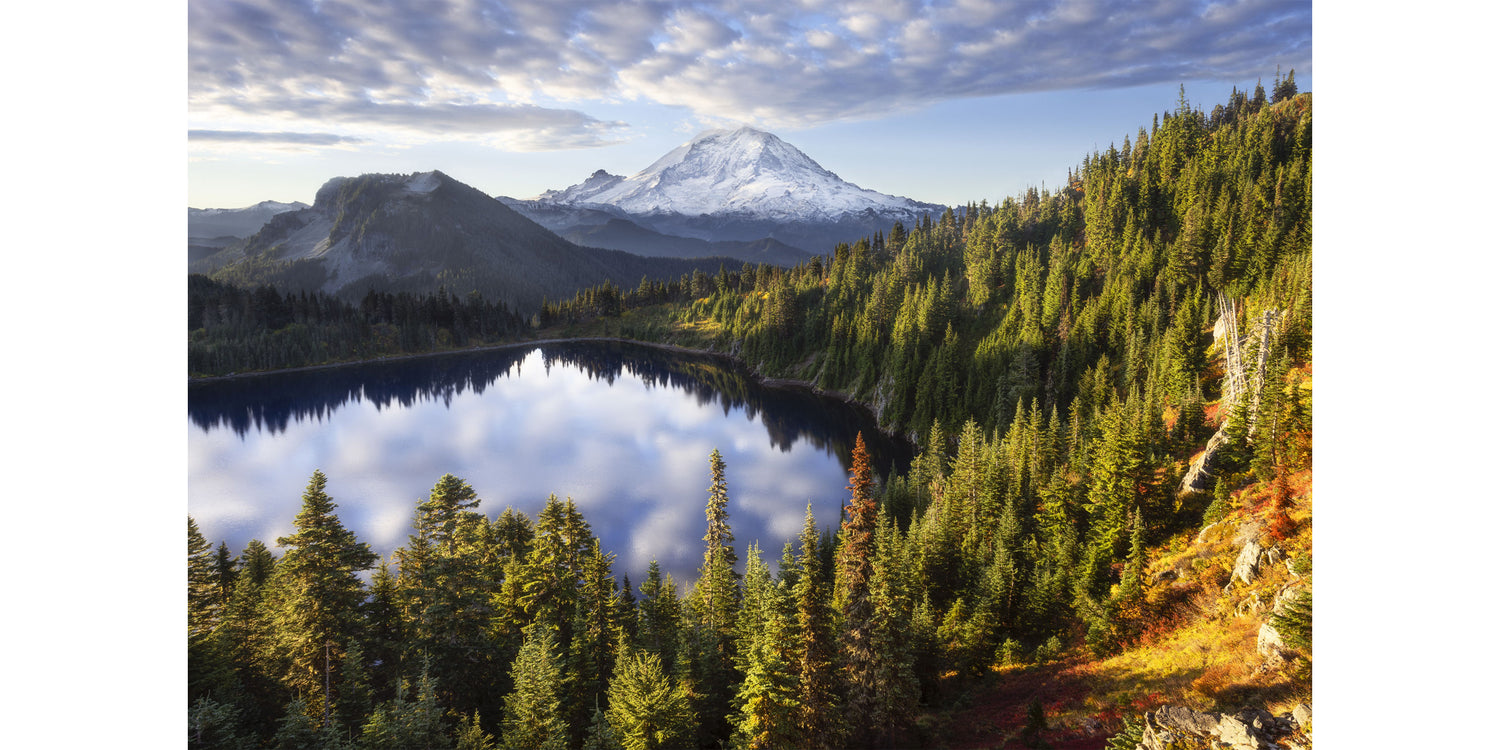 This piece of Mount Rainier wall art shows a Summit Lake photo.