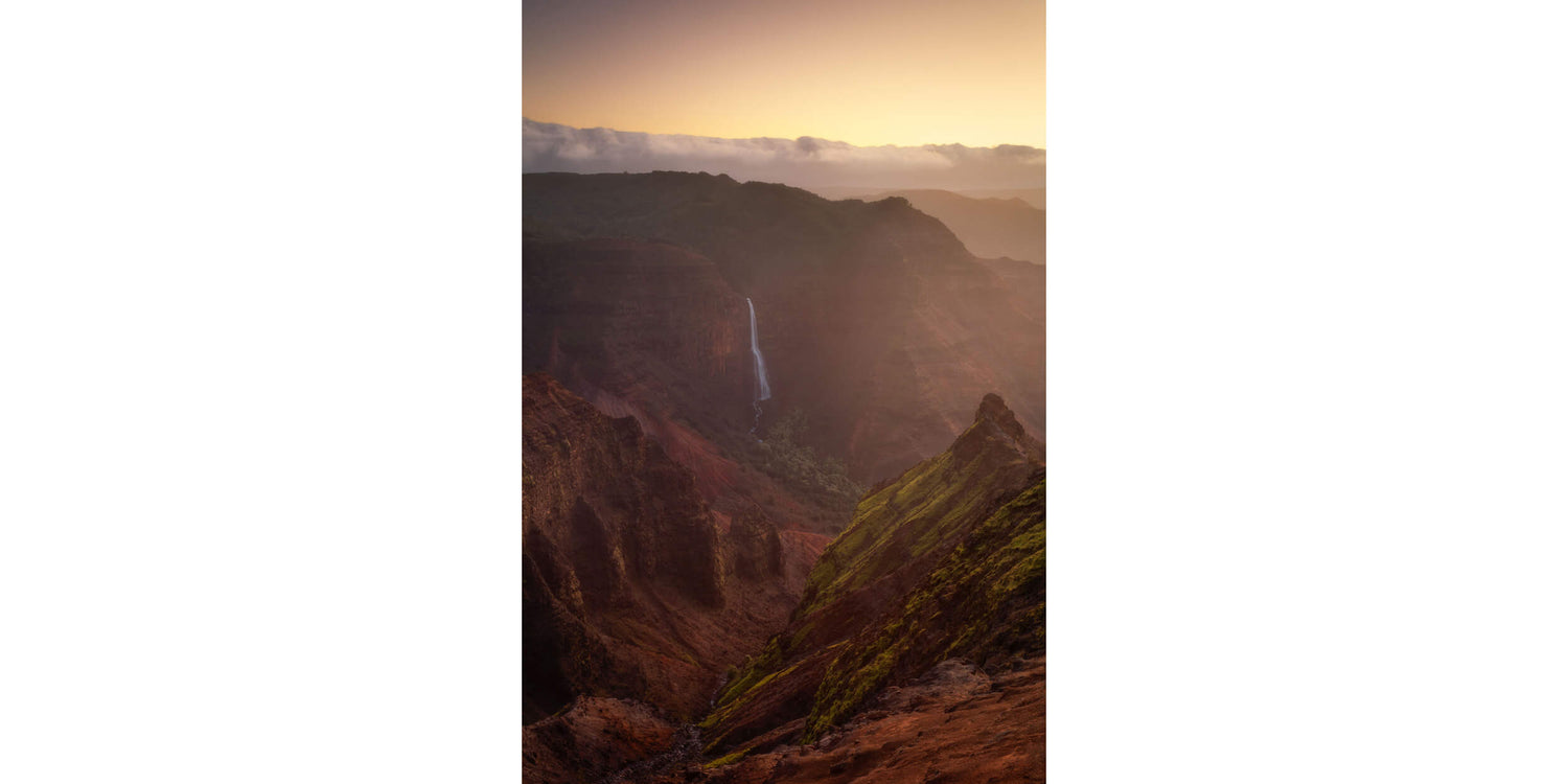 A Waimea Canyon sunrise picture from Kauai.