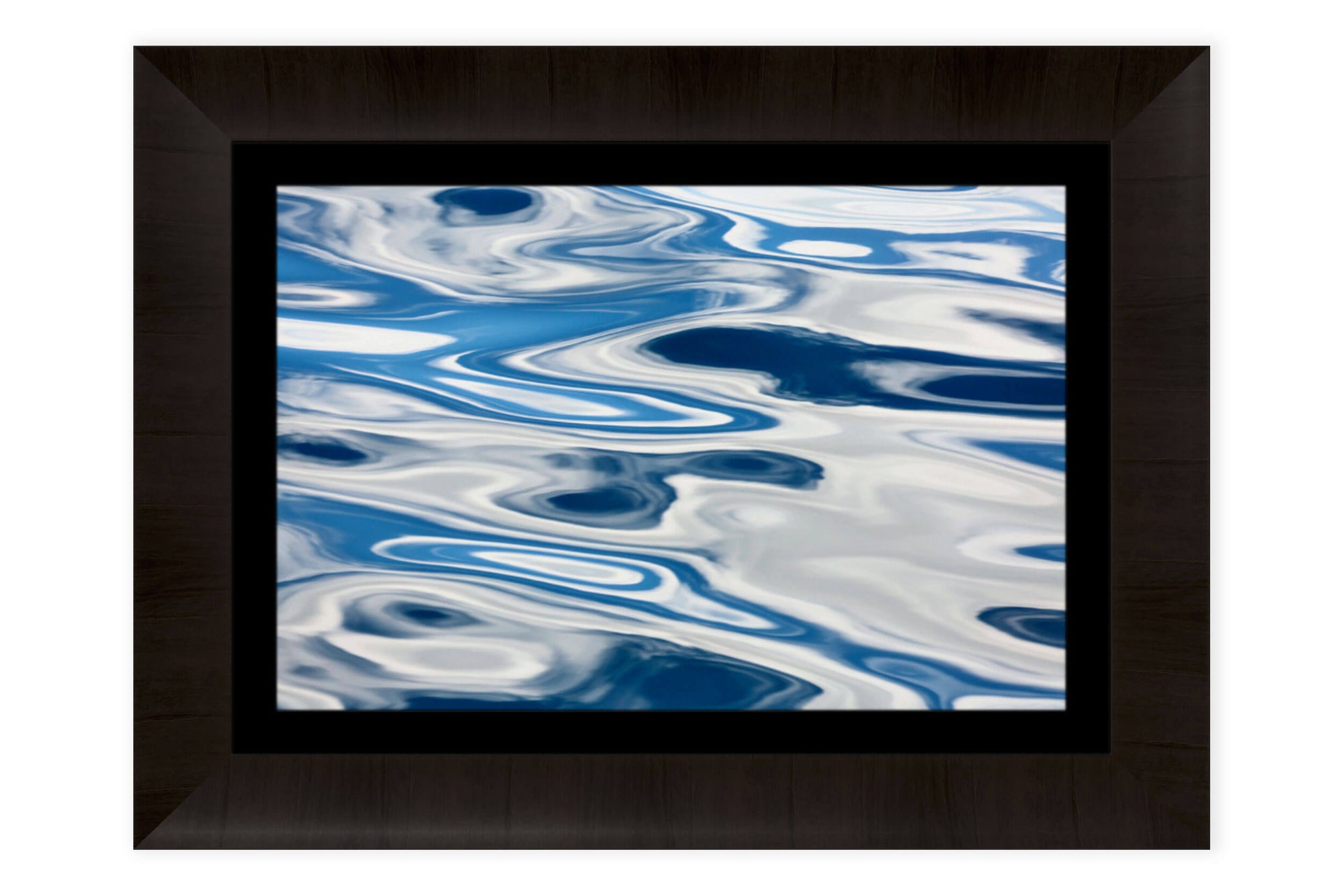 This piece of framed abstract Anacortes art shows a picture from a whale watching tour.