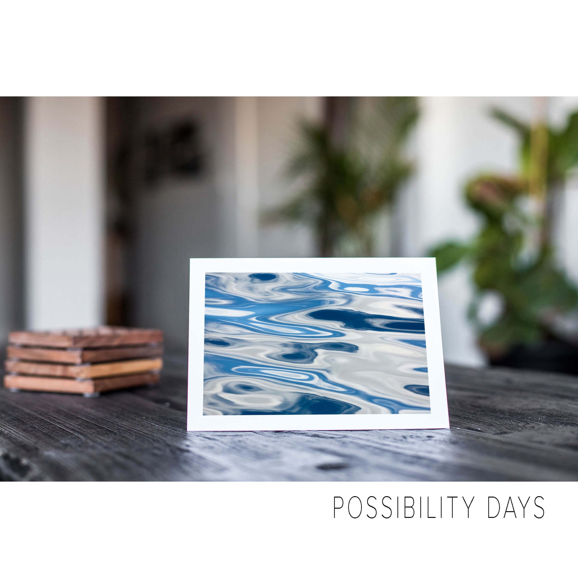 A nature art greeting card showing water patterns on an Anacortes whale watching tour.