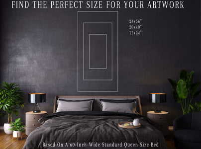 Use this guide to pick the right size artwork for your space.
