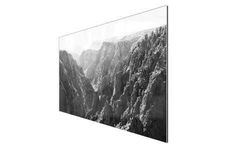 This piece of TruLife acrylic black and white Colorado art shows the Black Canyon of the Gunnison.