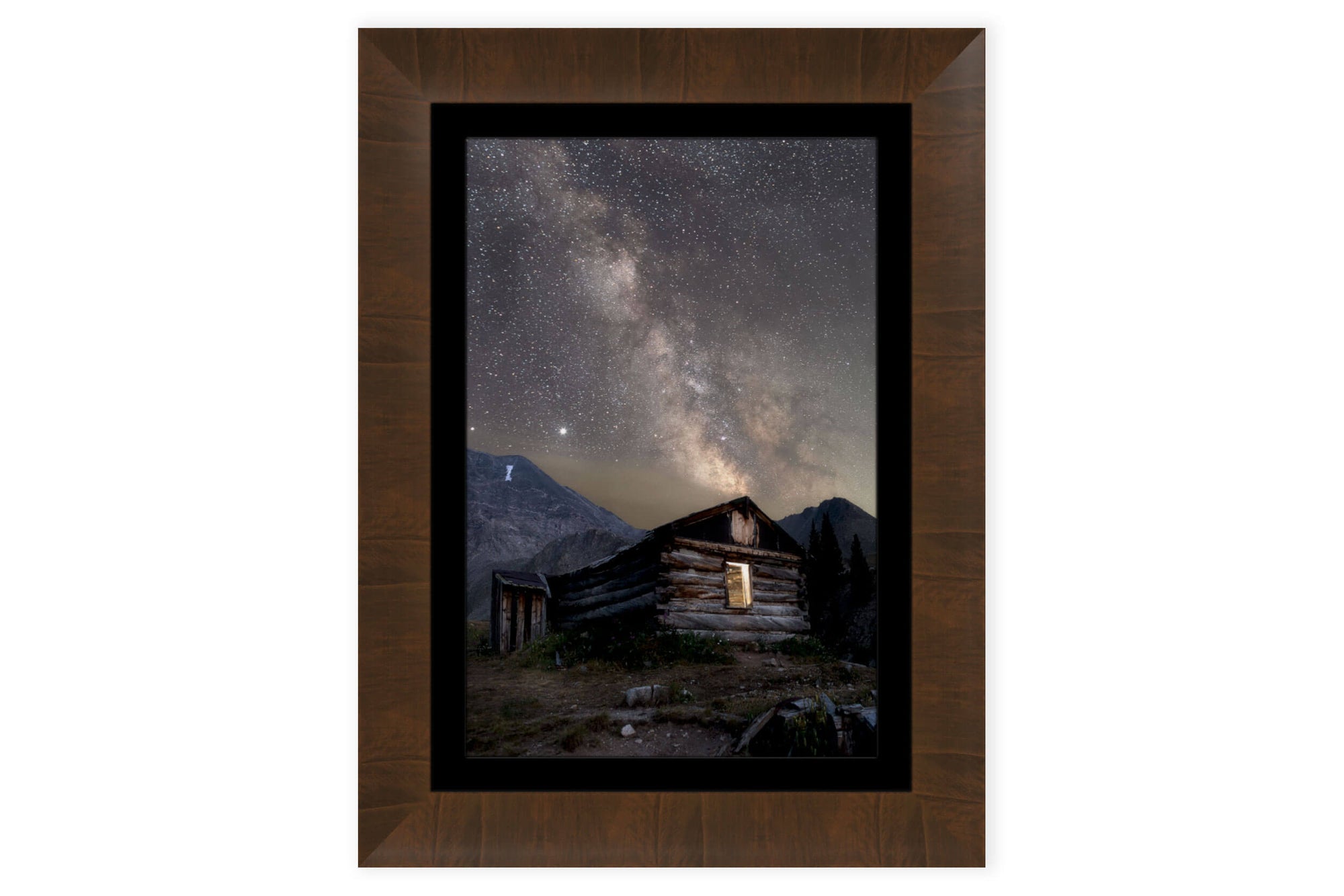This piece of framed Colorado art shows photography behind TruLife acrylic of Mayflower Gulch.