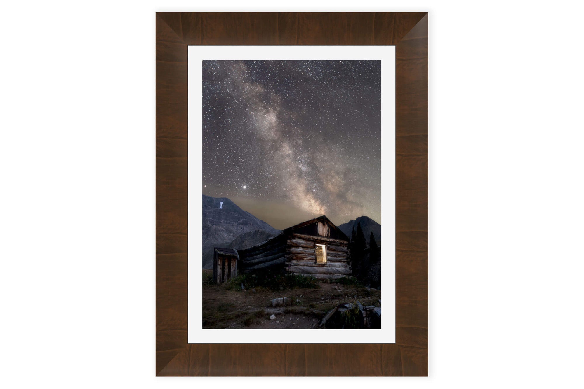 This piece of framed Colorado art shows photography behind TruLife acrylic of Mayflower Gulch.