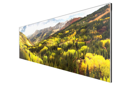 This piece of TruLife acrylic Colorado art shows the Million Dollar Highway fall colors near Ouray.