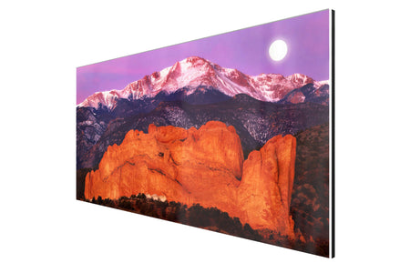 This piece of TruLife acrylic Colorado Springs art shows Pikes Peak behind the Garden of the Gods.