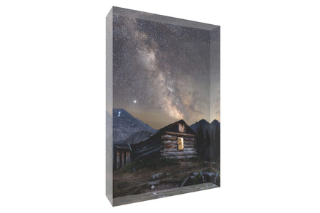 A picture of Mayflower Gulch in Colorado shown as an acrylic block.