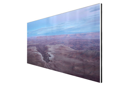 A piece of TruLife acrylic Moab art shows a Canyonlands National Park picture at sunset.