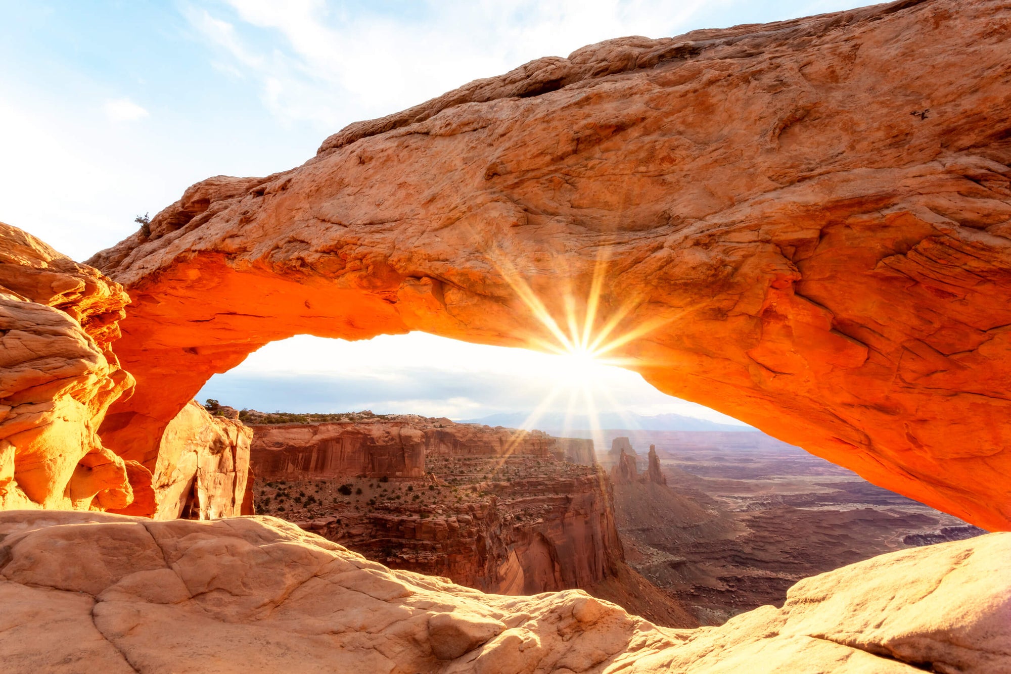 A Mesa Arch picture at sunrise in Canyonlands National Park near Moab, utah.