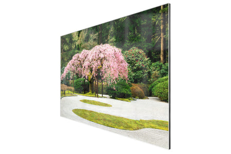A TruLife acrylic cherry blossoms picture from Portland Japanese Garden.