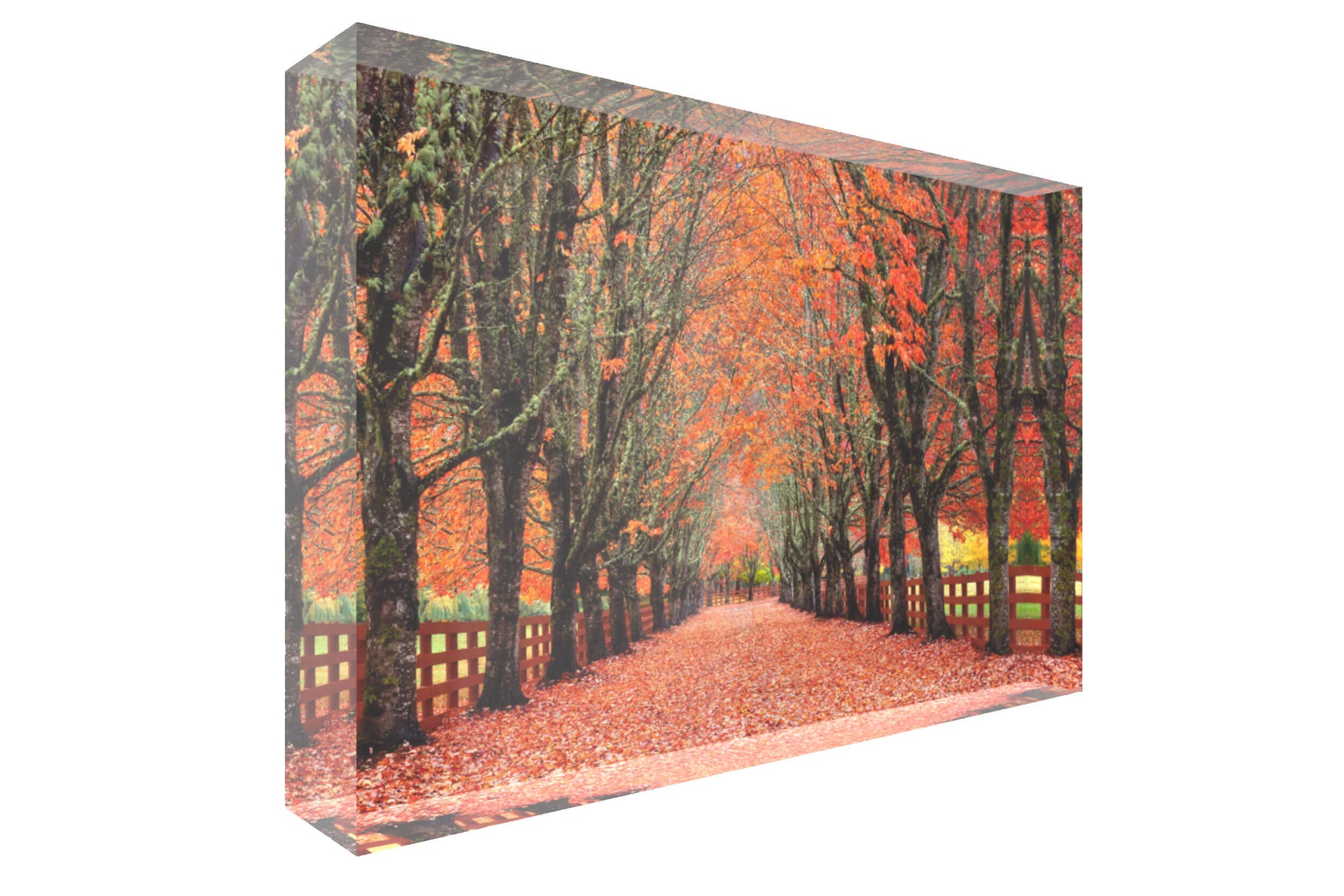 A picture of Rockwood Farm in Snoqualmie shown as an acrylic block.