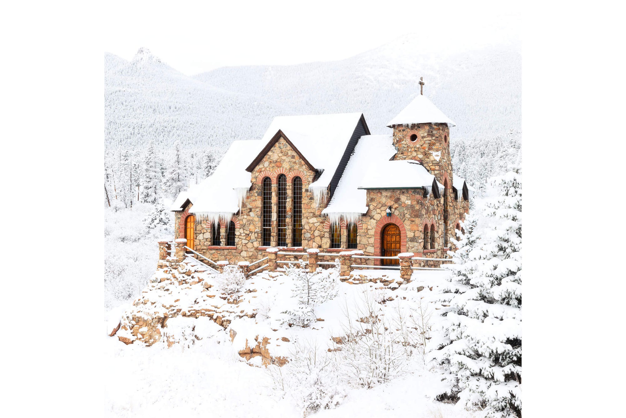 A picture of St. Malo's Chapel near Estes Park, Colorado.