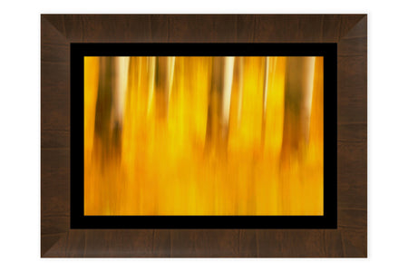 This piece of abstract framed Telluride art shows the fall colors on Last Dollar Road.